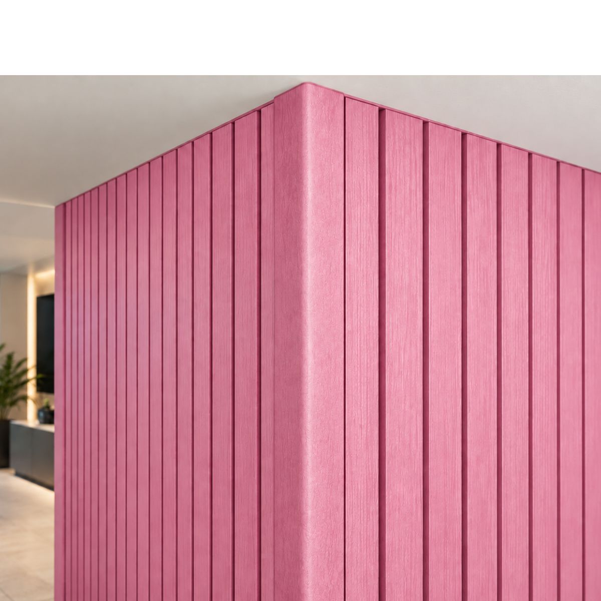 Perfil Esquinero L Panel Para WPC Pared Rosa / Q-C1006-2 Perfil Esquinero L Panel Para WPC Pared Rosa / Q-C1006-2