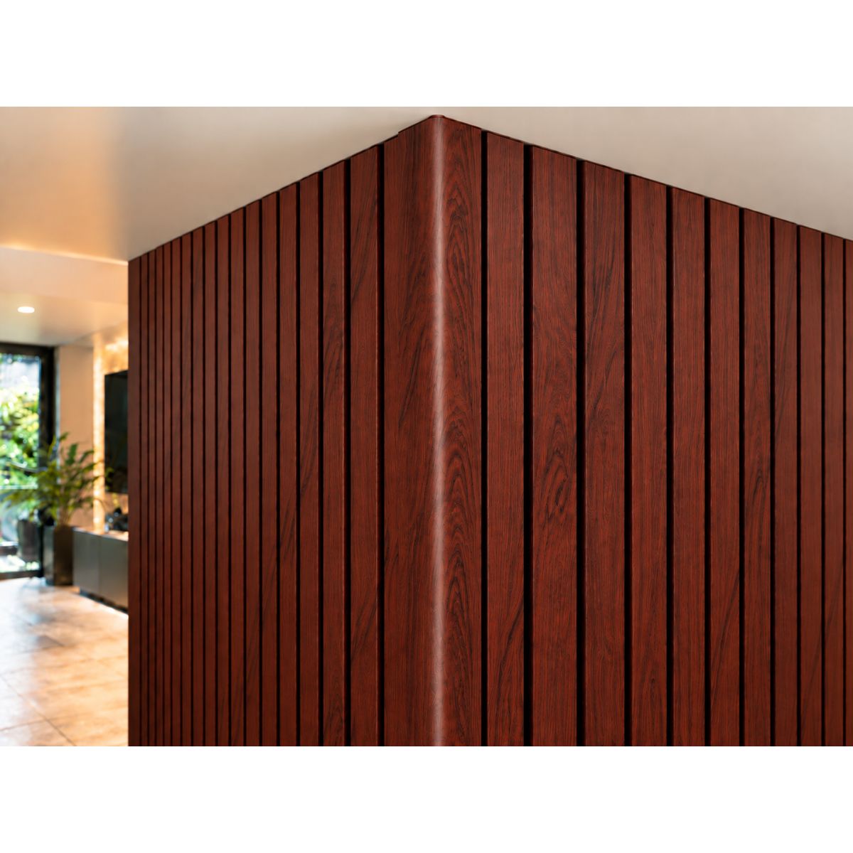 Perfil Esquinero L Panel WPC Pared Caoba Rojizo / NB68701-9