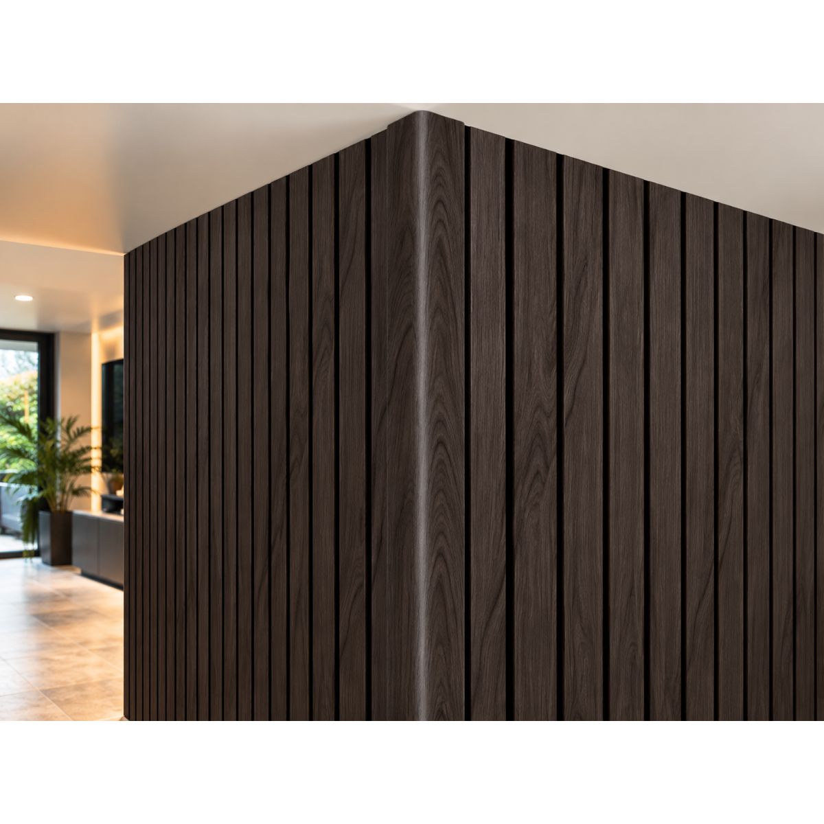 Perfil Esquinero L Panel WPC Pared Ebano Negro / 800023-100