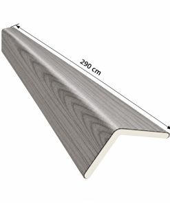Perfil Esquinero L Panel WPC Pared Gris/Negro / Q-K7001-A153