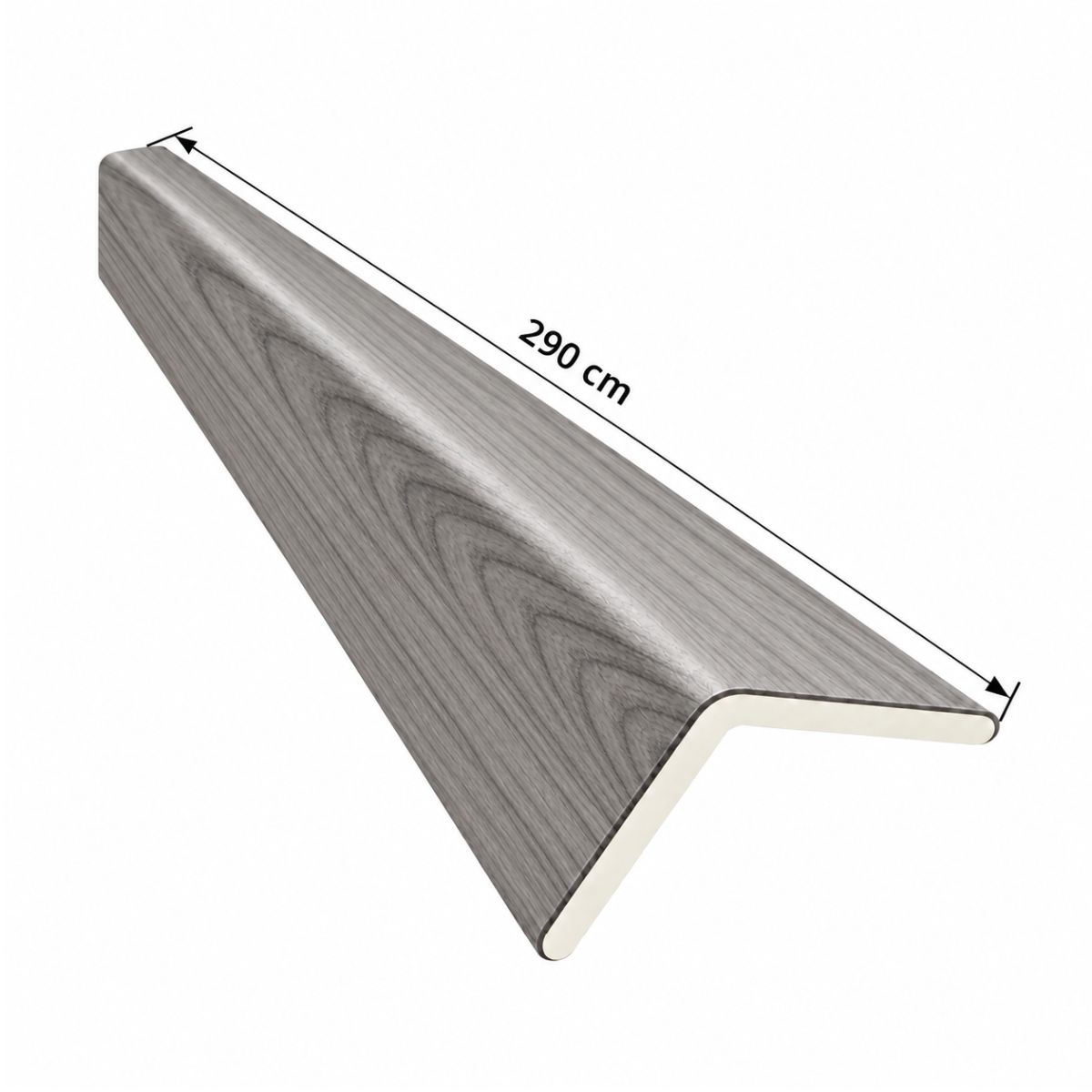 Perfil Esquinero L Panel WPC Pared Gris/Negro / Q-K7001-A153
