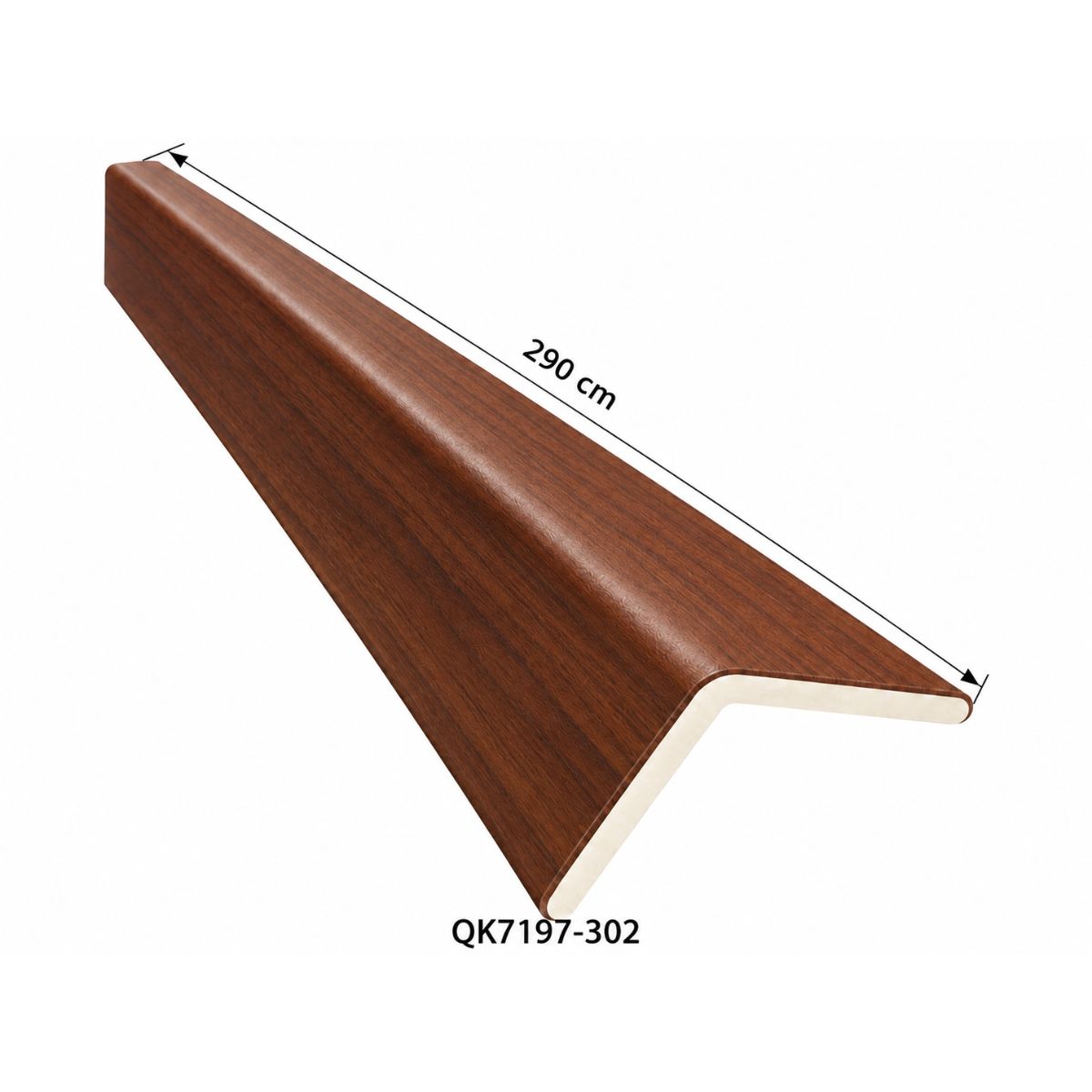 Perfil Esquinero L Para Panel WPC Pared Caoba / QK7197-302 Perfil Esquinero L Para Panel WPC Pared Caoba / QK7197-302