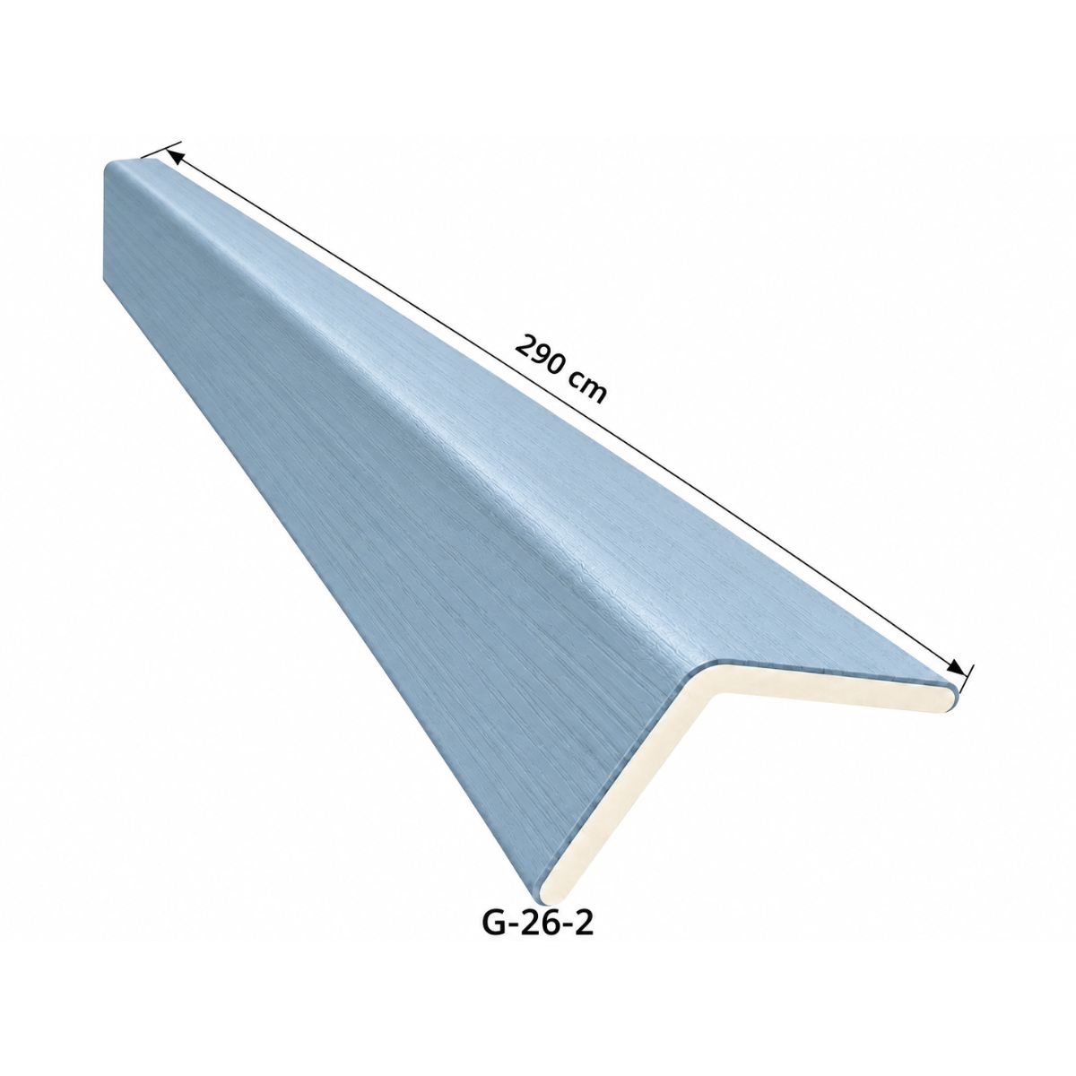 Perfil Esquinero L Para Panel WPC Pared Celeste / G-26-2 Perfil Esquinero L Para Panel WPC Pared Celeste / G-26-2