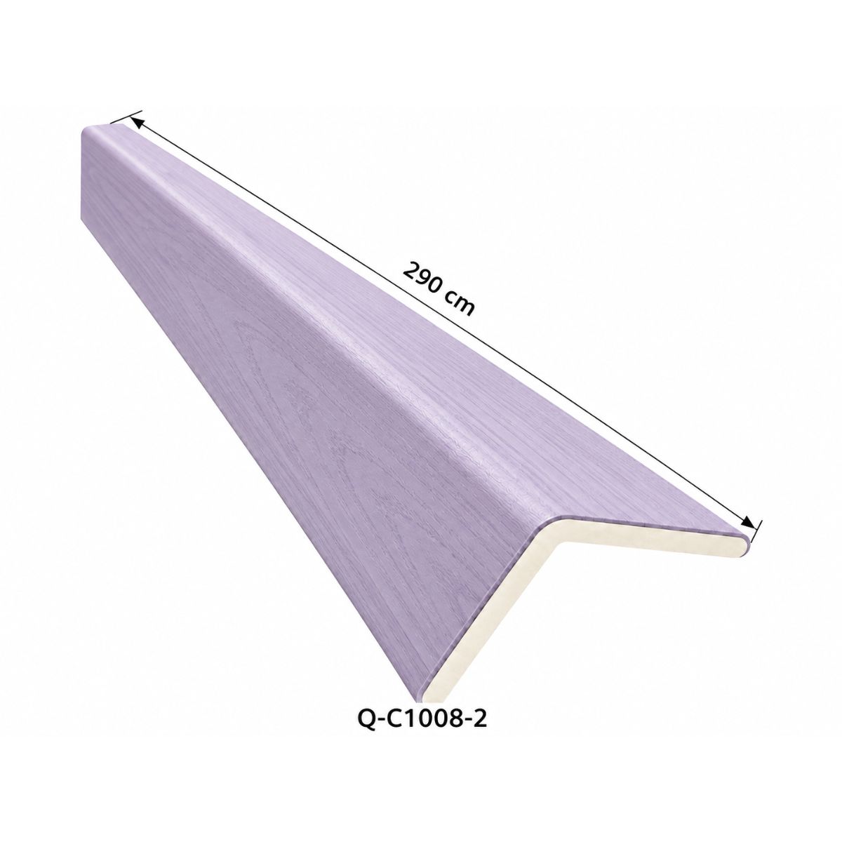 Perfil Esquinero L Para Panel WPC Pared Lila / Q-C1008-2