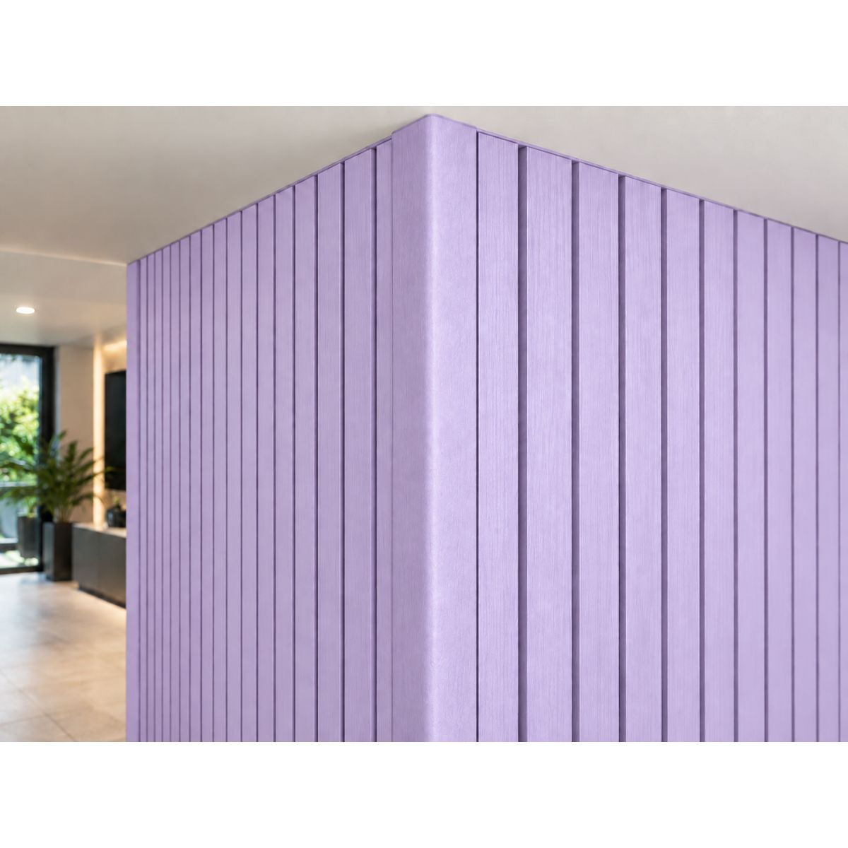 Perfil Esquinero L Para Panel WPC Pared Lila / Q-C1008-2