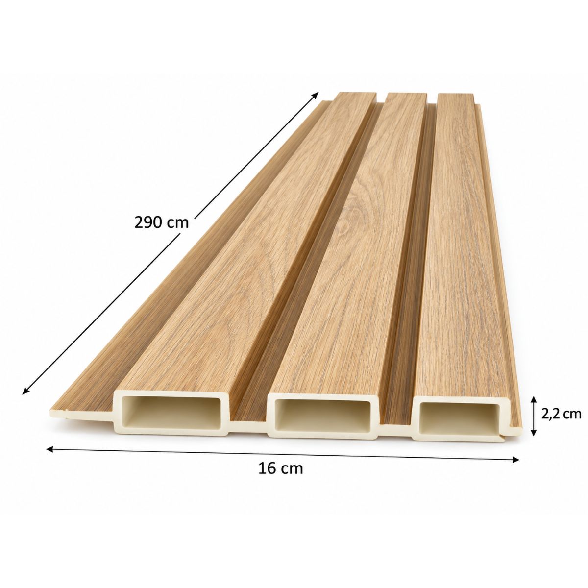 Wpc Revestimiento Simil Madera 2.90x16 cm Marron HM804301-9