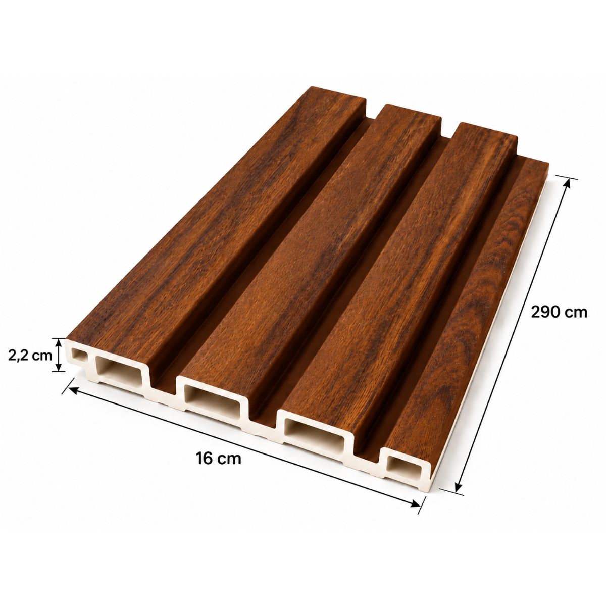 Wpc Revestimiento Simil Madera 2.90x16 cm Marron / 801305-9 Wpc Revestimiento Simil Madera 2.90x16 cm Marron / 801305-9