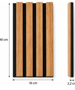 Wpc Simil Madera Lambrin 2.90x16 cm DUO Negro/Caoba / P45