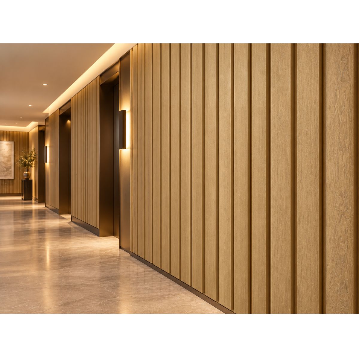 Wpc Simil Madera Lambrin 2.90x16 cm Marron Claro / P46 Wpc Simil Madera Lambrin 2.90x16 cm Marron Claro / P46