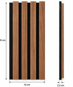 Wpc Simil Madera Lambrin 2.90x16cm DUO Negro/Roble 806802-2
