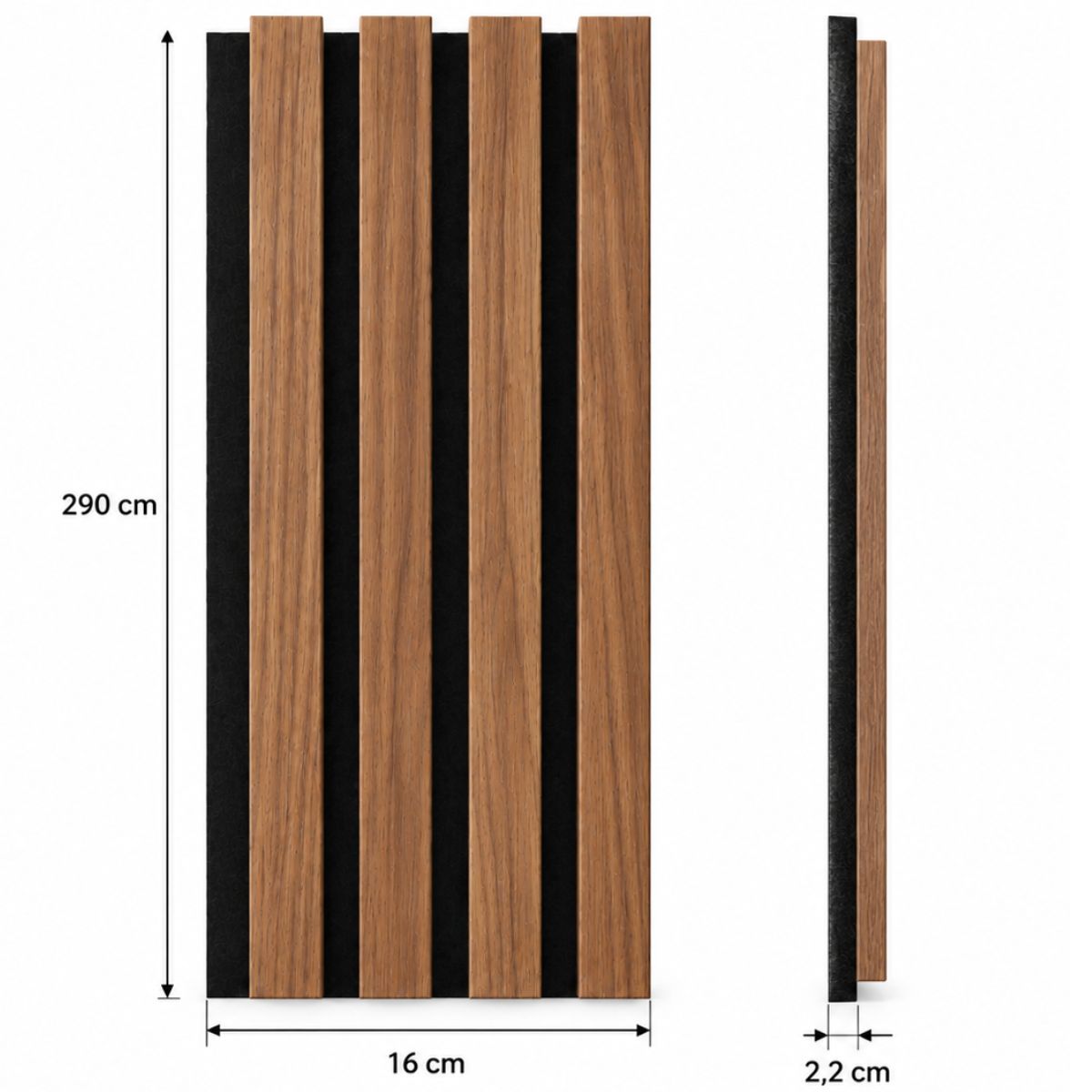 Wpc Simil Madera Lambrin 2.90x16cm DUO Negro/Roble 806802-2 Wpc Simil Madera Lambrin 2.90x16cm DUO Negro/Roble 806802-2