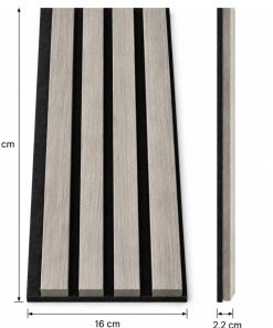 Wpc Simil Madera Lambrin DUO Negro/Gris / Q-K7001-A153