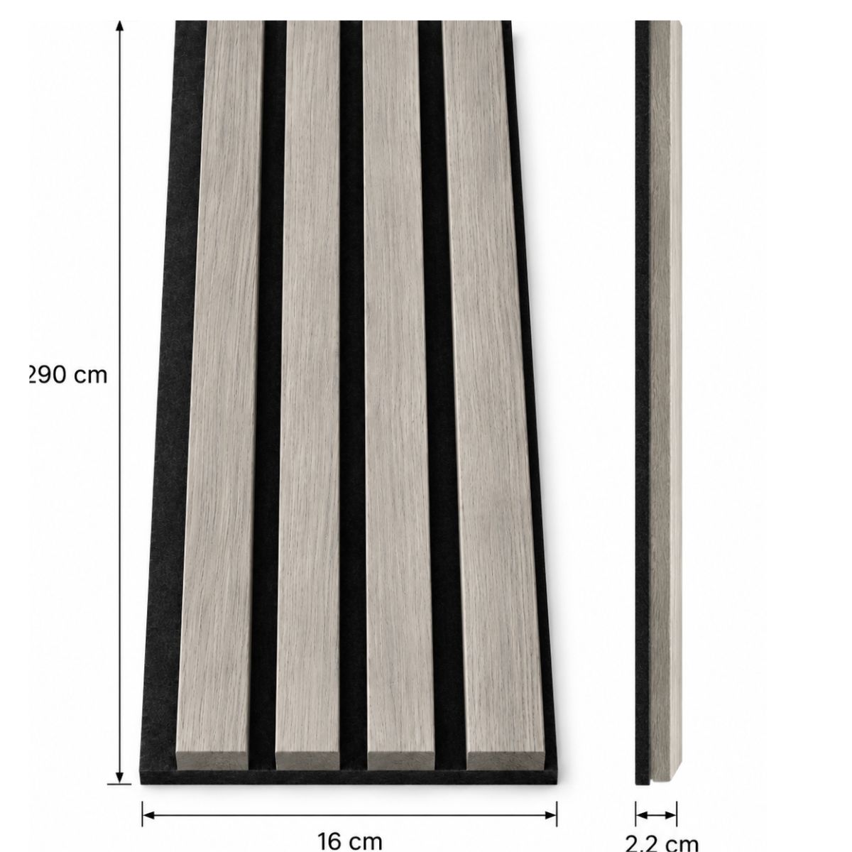 Wpc Simil Madera Lambrin DUO Negro/Gris / Q-K7001-A153