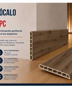 Zócalo SPC 05004 Símil Madera Nogal 2,40m Resistente al Agua