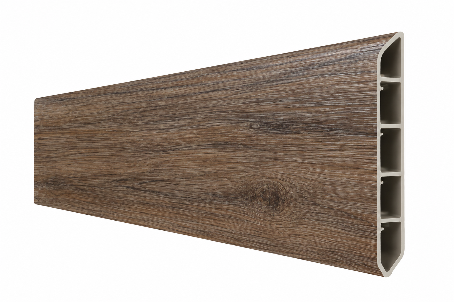 Zócalo SPC 05005 Símil Madera Blanco 2,40m Resistente al Agu