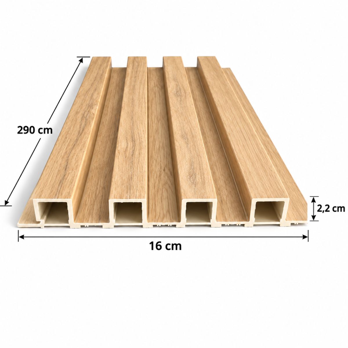 Pack X10 Wpc Simil Madera 2.90x16 cm Roble Natural 805202-26