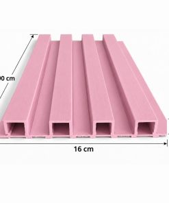 Pack X10 Wpc Simil Madera Lambrin 2.90x16 cm Rosa Q-C1006-2