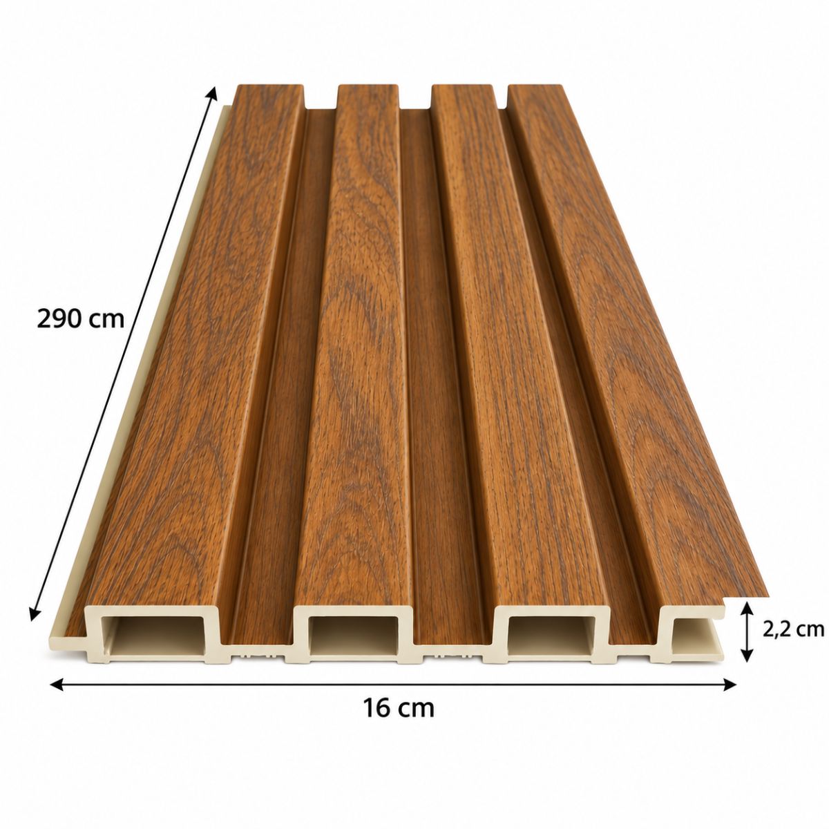 Pack X50 Wpc Simil Madera 2.90x16 cm Roble Miel / 801212-28