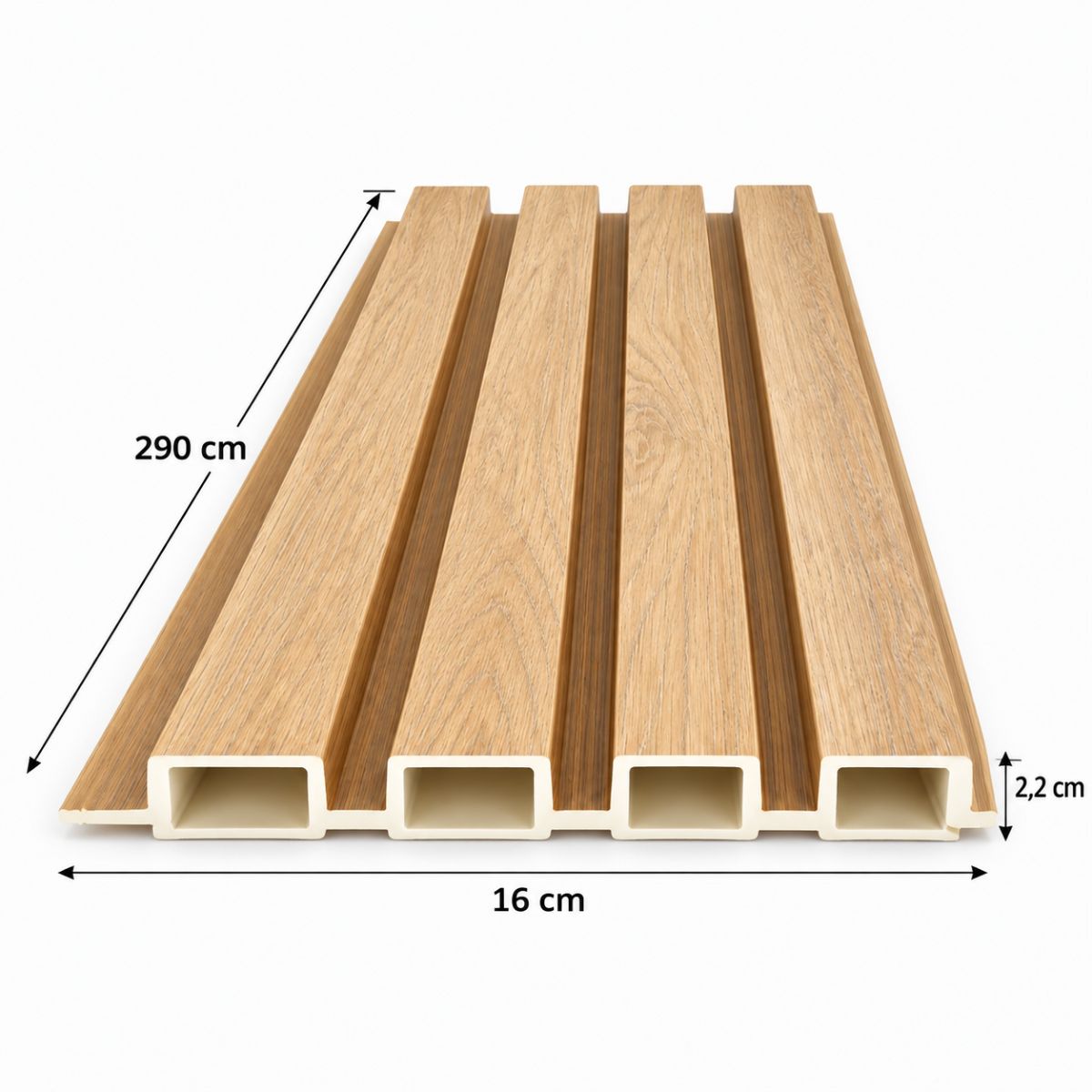 Pack X50 Wpc Simil Madera 2.90x16 cm Roble Natural 805202-26