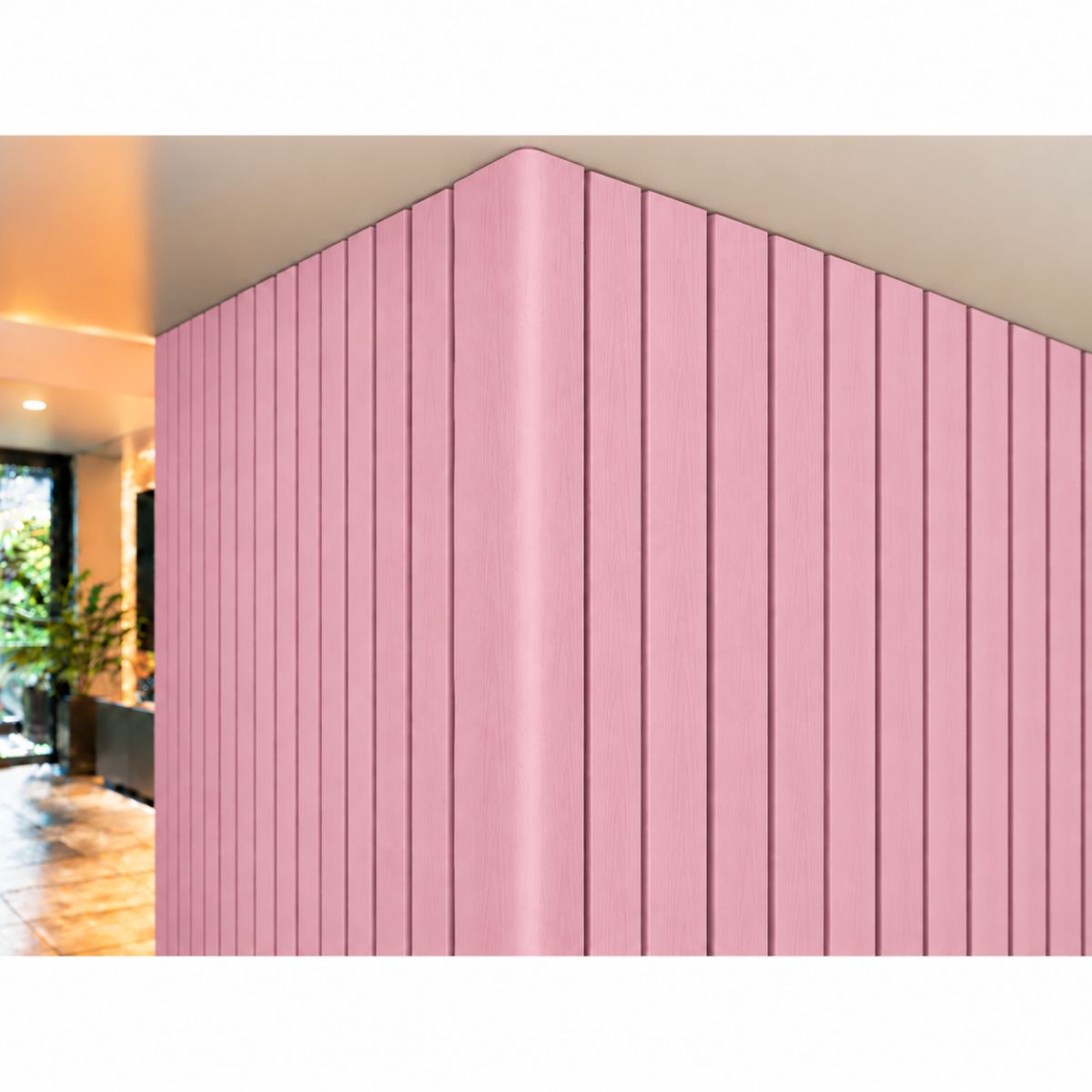 Perfil Esquinero L Panel Para WPC Pared Rosa / Q-C1006-2