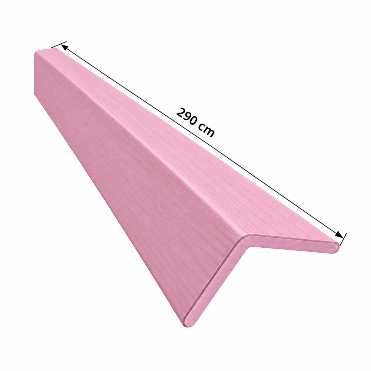 Perfil Esquinero L Panel Para WPC Pared Rosa / Q-C1006-2