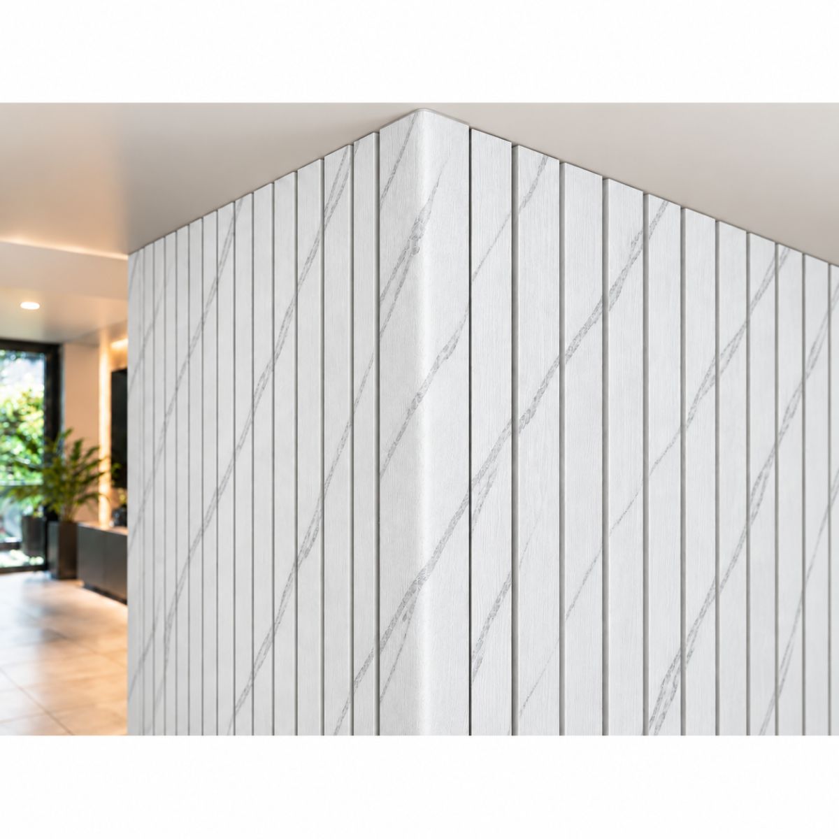 Perfil Esquinero L Panel WPC Pared Blanco Marmol / 510202-2
