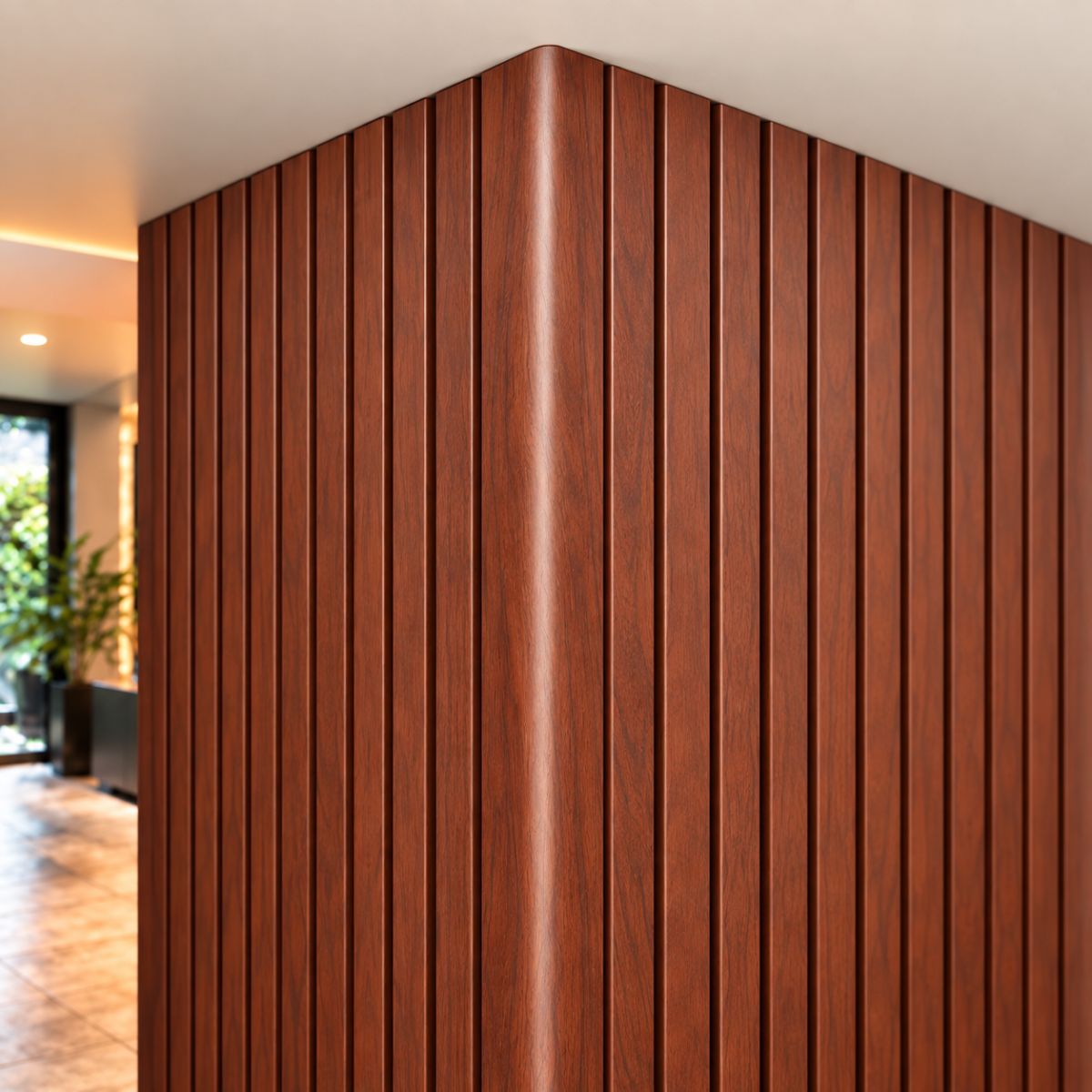Perfil Esquinero L Panel WPC Pared Caoba Rojizo / NB68701-9
