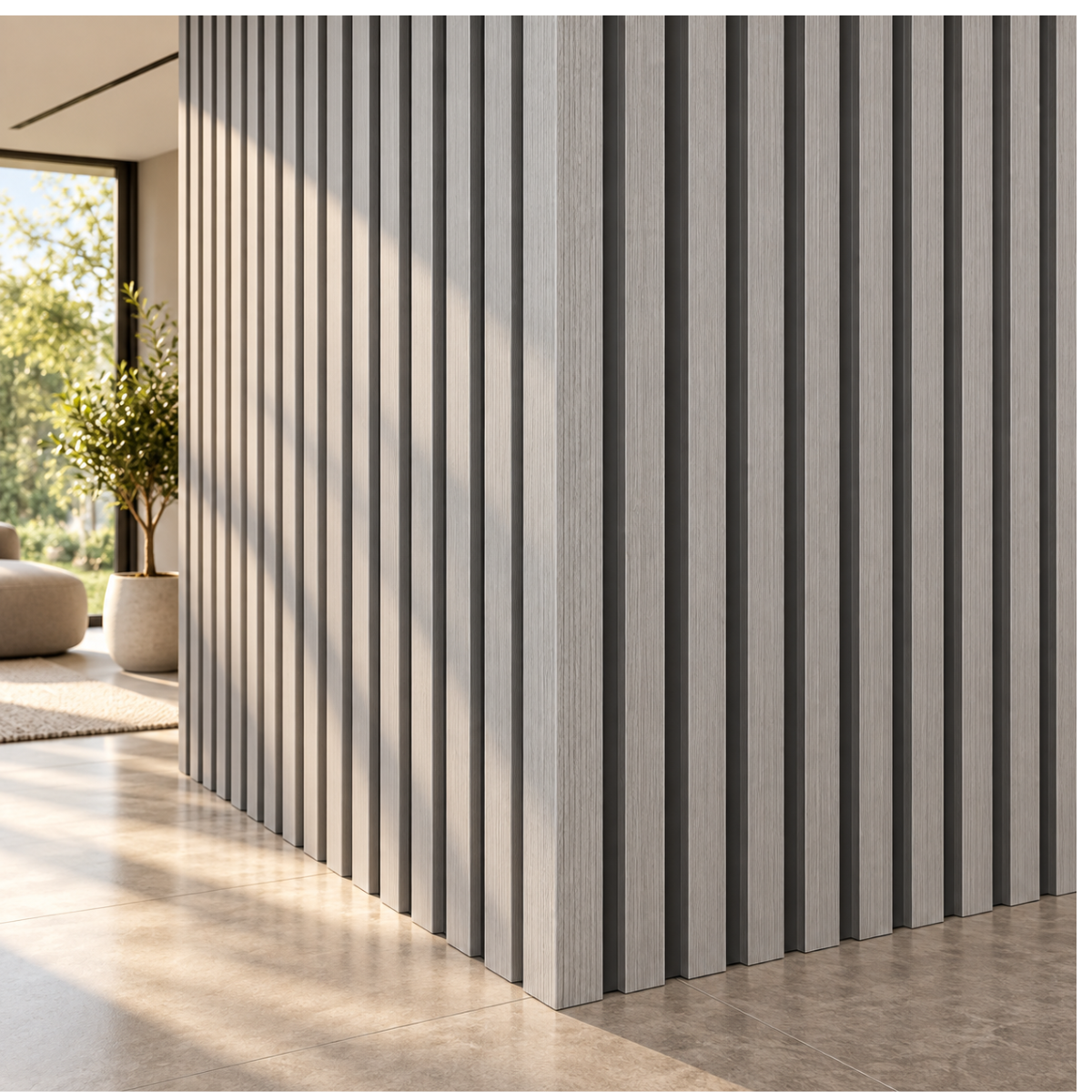 Perfil Esquinero L Panel WPC Pared Gris/Negro / Q-K7001-A153