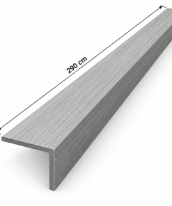 Perfil Esquinero L Panel WPC Pared Gris/Negro / Q-K7001-A153
