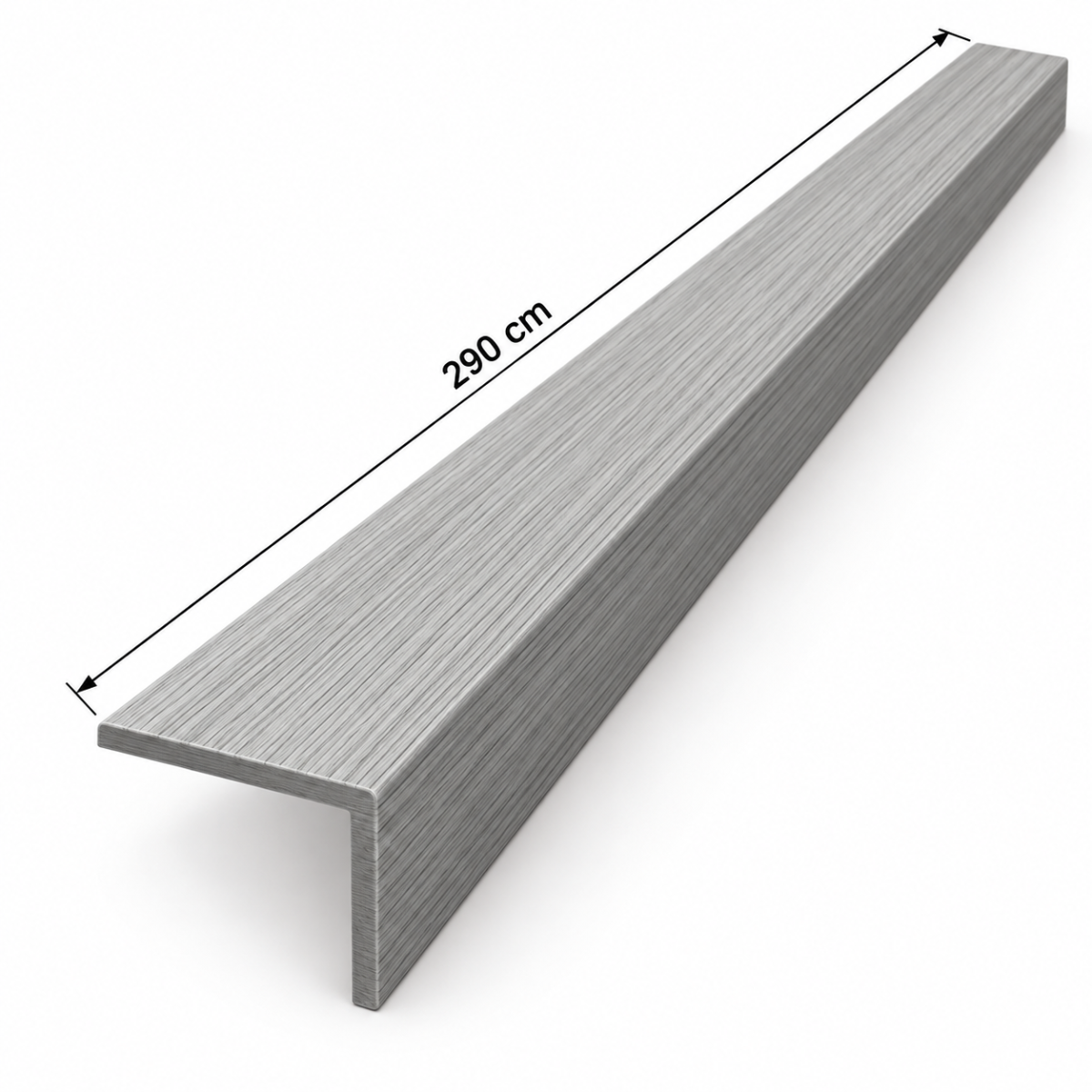 Perfil Esquinero L Panel WPC Pared Gris/Negro / Q-K7001-A153