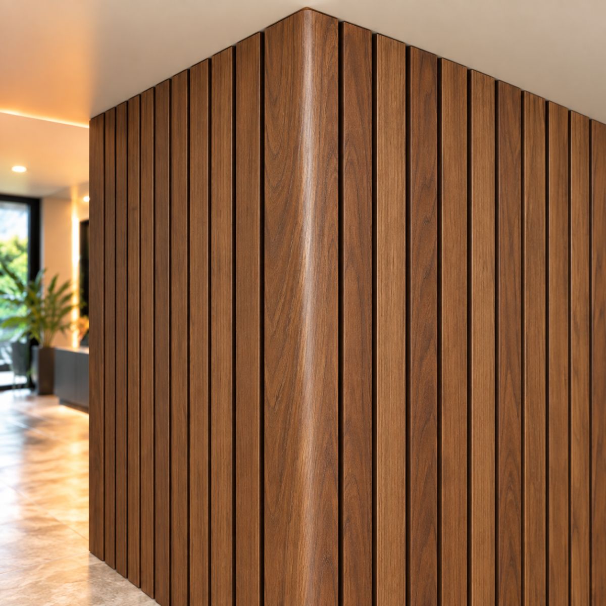 Perfil Esquinero L Panel WPC Pared Nogal Tostado / 801305-9