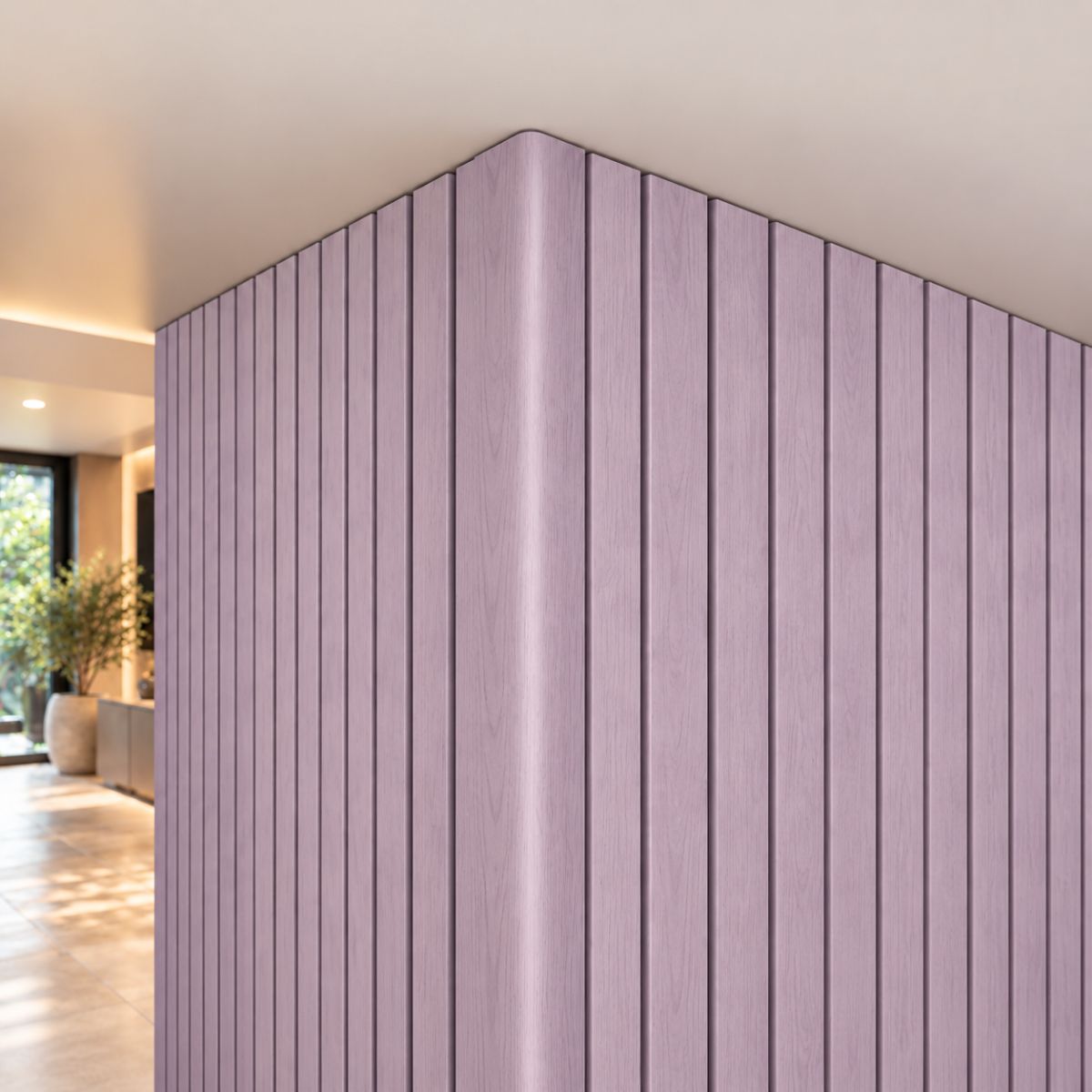 Perfil Esquinero L Para Panel WPC Pared Lila / Q-C1008-2