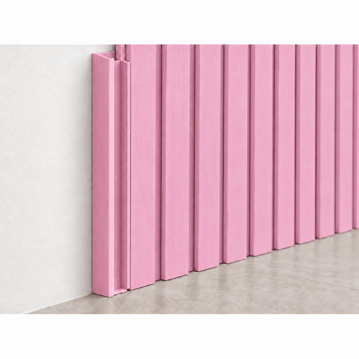 Perfil de Inicio Para Panel WPC Pared Rosa / Q-C1006-2