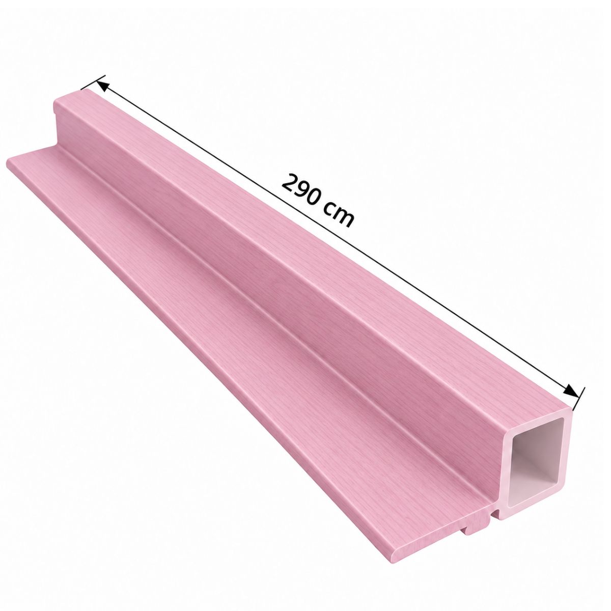 Perfil de Inicio Para Panel WPC Pared Rosa / Q-C1006-2