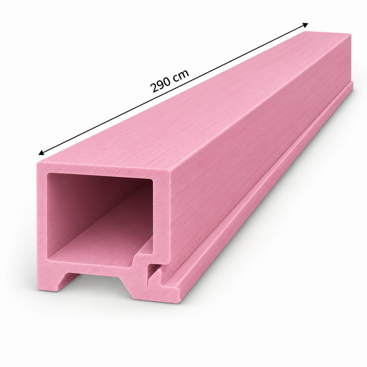 Perfil de Terminacion Panel WPC Para Pared Rosa / Q-C1006-2 Perfil de Terminacion Panel WPC Para Pared Rosa / Q-C1006-2