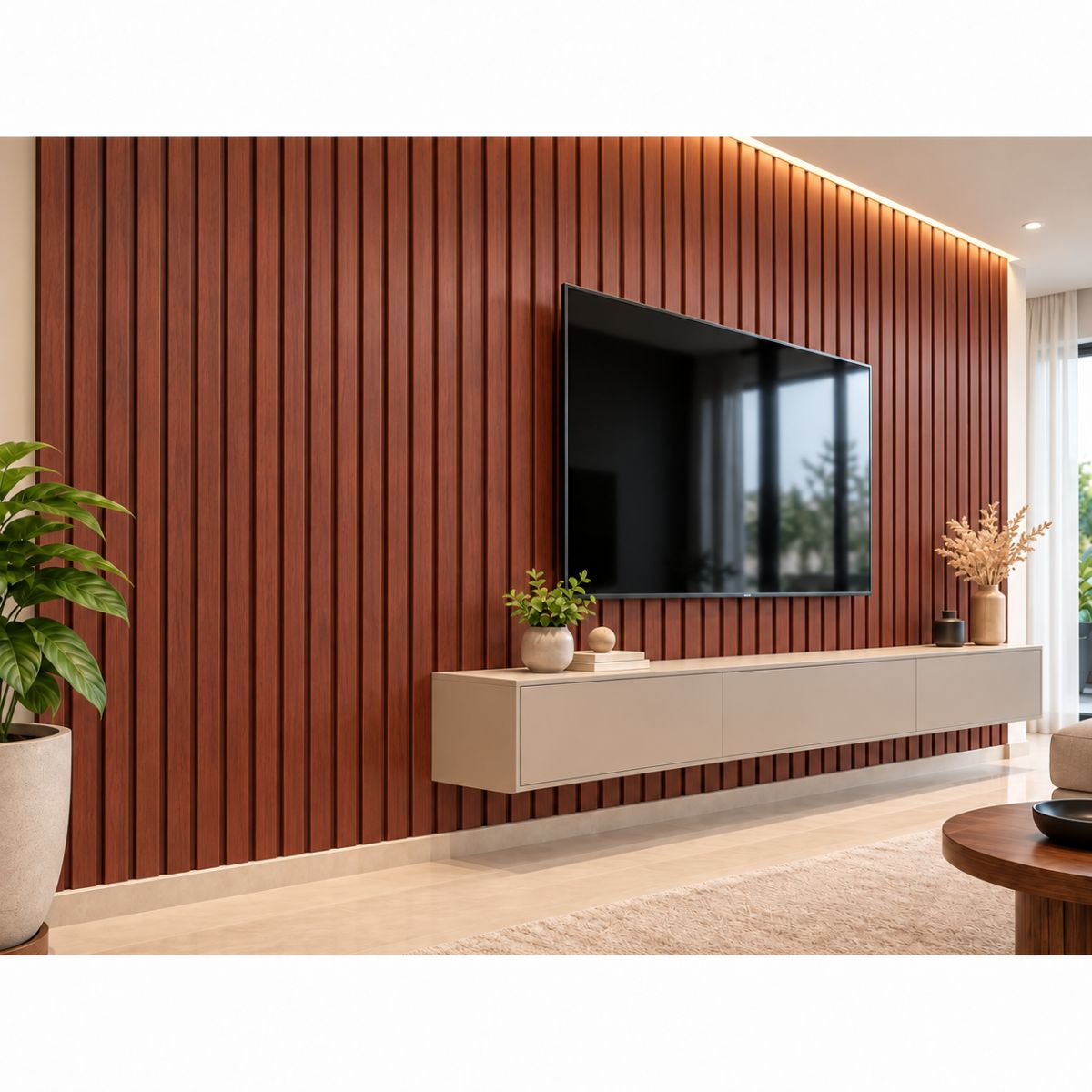 Wpc Revestimiento Simil Madera 2.90x16 cm Caoba / NB68701-9 Wpc Revestimiento Simil Madera 2.90x16 cm Caoba / NB68701-9