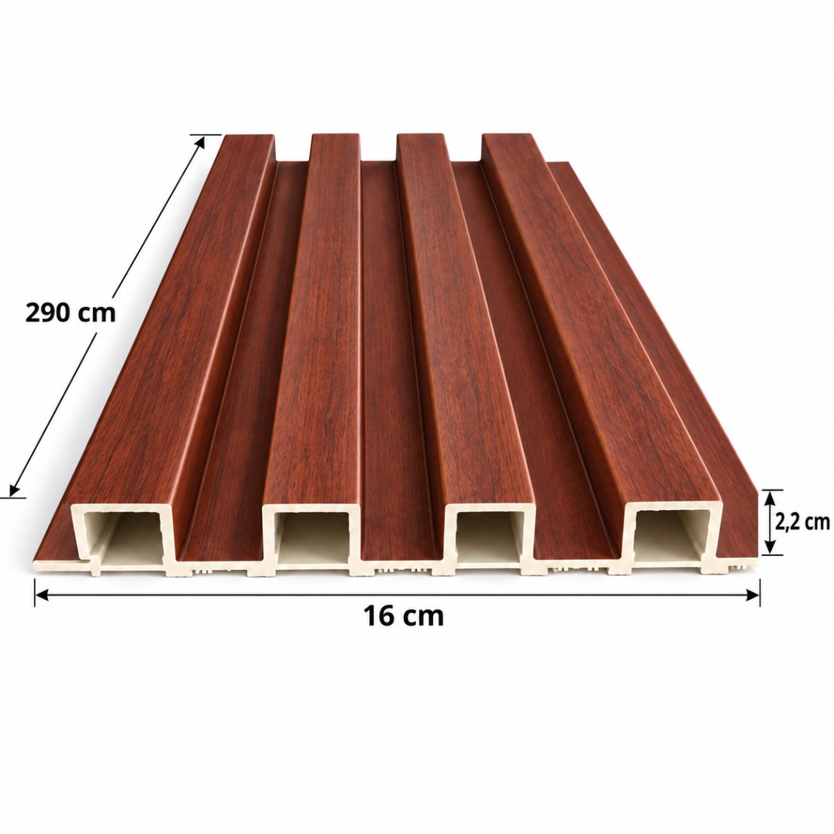 Wpc Revestimiento Simil Madera 2.90x16 cm Caoba / NB68701-9 Wpc Revestimiento Simil Madera 2.90x16 cm Caoba / NB68701-9