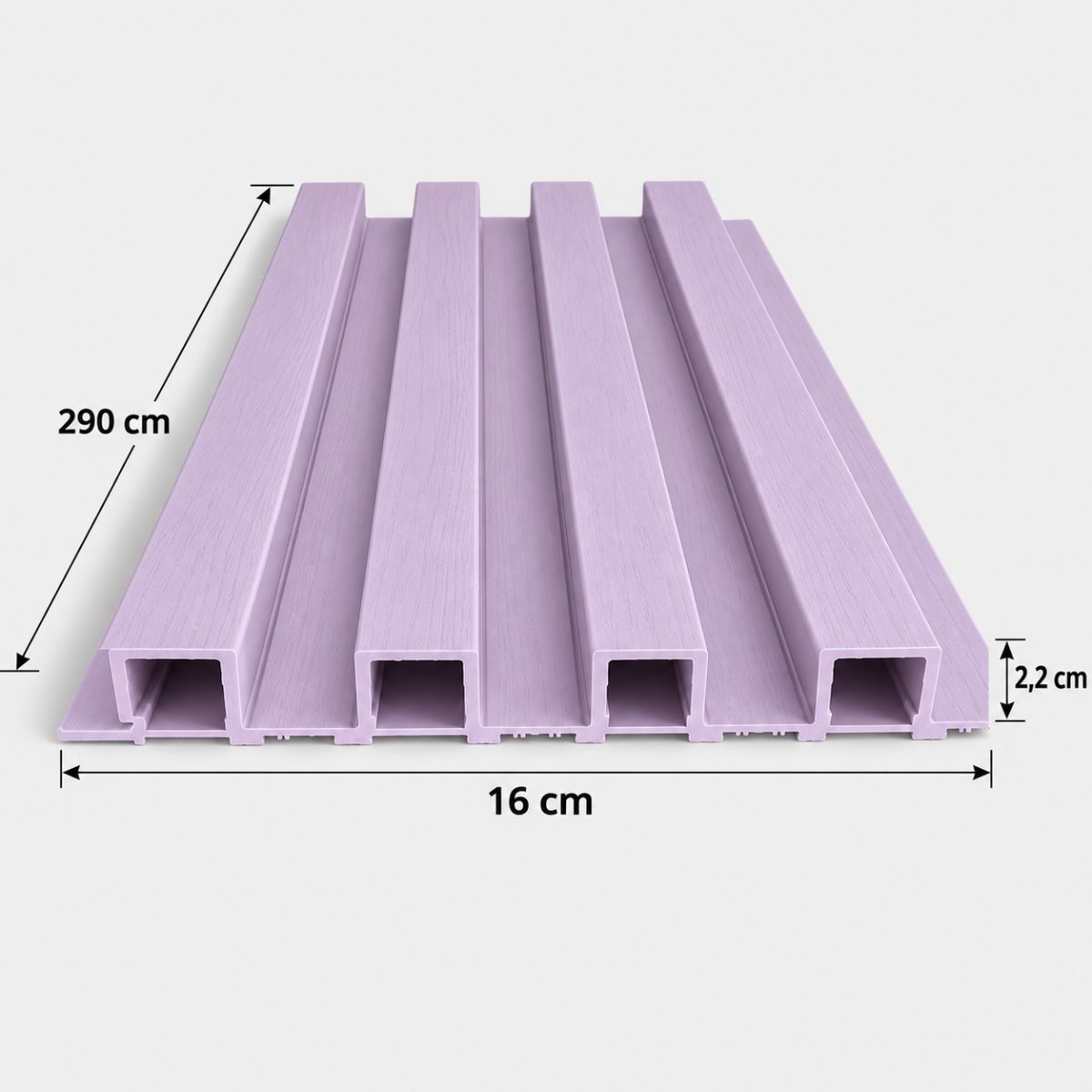 Wpc Revestimiento Simil Madera 2.90x16 cm Lila / Q-C1008-2