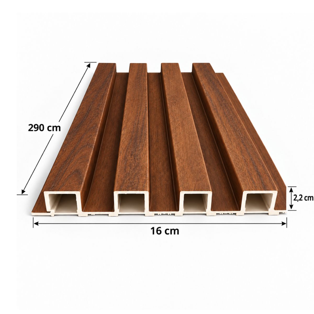 Wpc Revestimiento Simil Madera 2.90x16 cm Marron / 801305-9