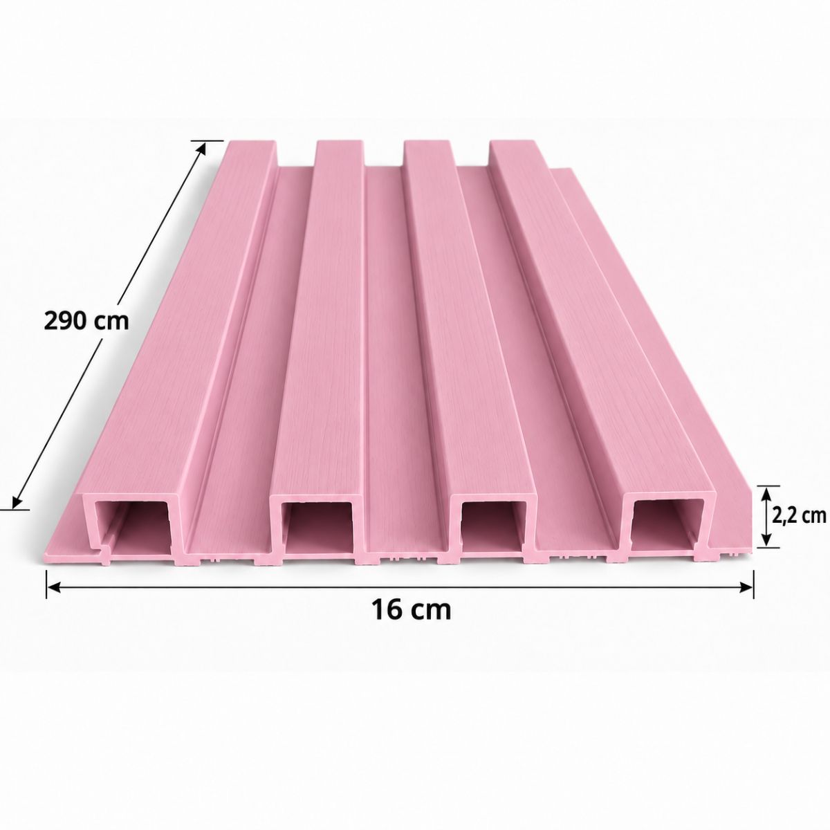 Wpc Revestimiento Simil Madera 2.90x16 cm Rosa / Q-C1006-2