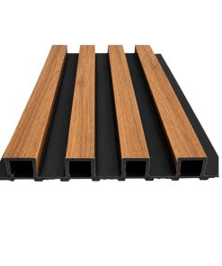 Wpc Simil Madera Lambrin 2.90x16 cm DUO Negro/Caoba / P45