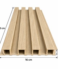 Wpc Simil Madera Lambrin 2.90x16 cm Marron Claro / P46