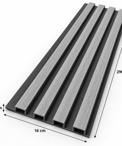 Wpc Simil Madera Lambrin DUO Negro/Gris / Q-K7001-A153