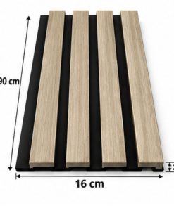 Wpc Simil Madera Lambrin DUO Negro/Marron Claro / 804301-9
